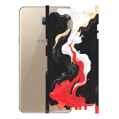 Samsung A/S Series Phone Skins (All Models) - Black Red White Paint Splash Fusion - Matte Finish (M-56) Samsung Galaxy A9 2016