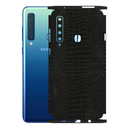 Samsung A/S Series Phone Skins (All Models) - Snake Leather Black - 3D Embossed Finish (L-107) Samsung Galaxy A9 2018