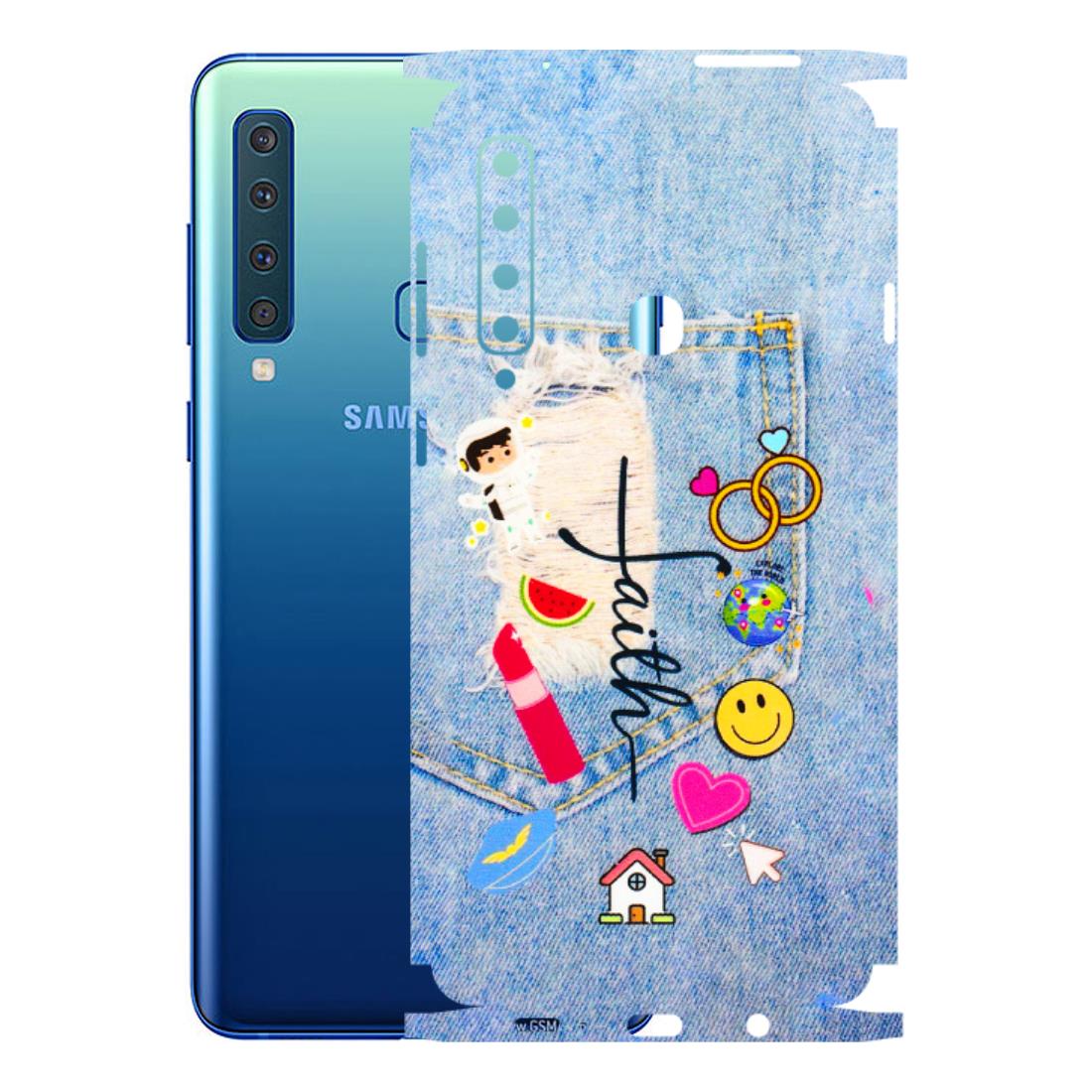 Samsung A/S Series Phone Skins (All Models) - Denim Jeans Pocket - 3D Embossed Finish (L-134) Samsung Galaxy A9 2018