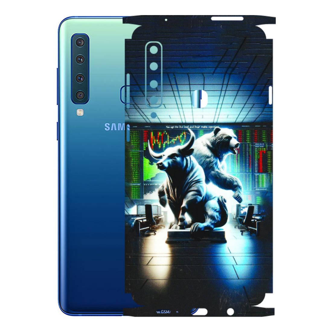 Samsung A/S Series Phone Skins (All Models) - Stock Market Sensex Bear vs Bulls - 3D Embossed Finish (L-15) Samsung Galaxy A9 2018