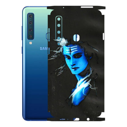 Samsung A/S Series Phone Skins (All Models) - Har Har Mahadev Blue/Black - 3D Embossed Finish (L-185) Samsung Galaxy A9 2018