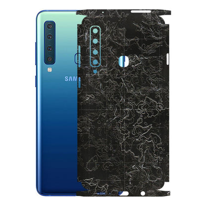 Samsung A/S Series Phone Skins (All Models) - Black map Texture - 3D Embossed Finish (L-201) Samsung Galaxy A9 2018