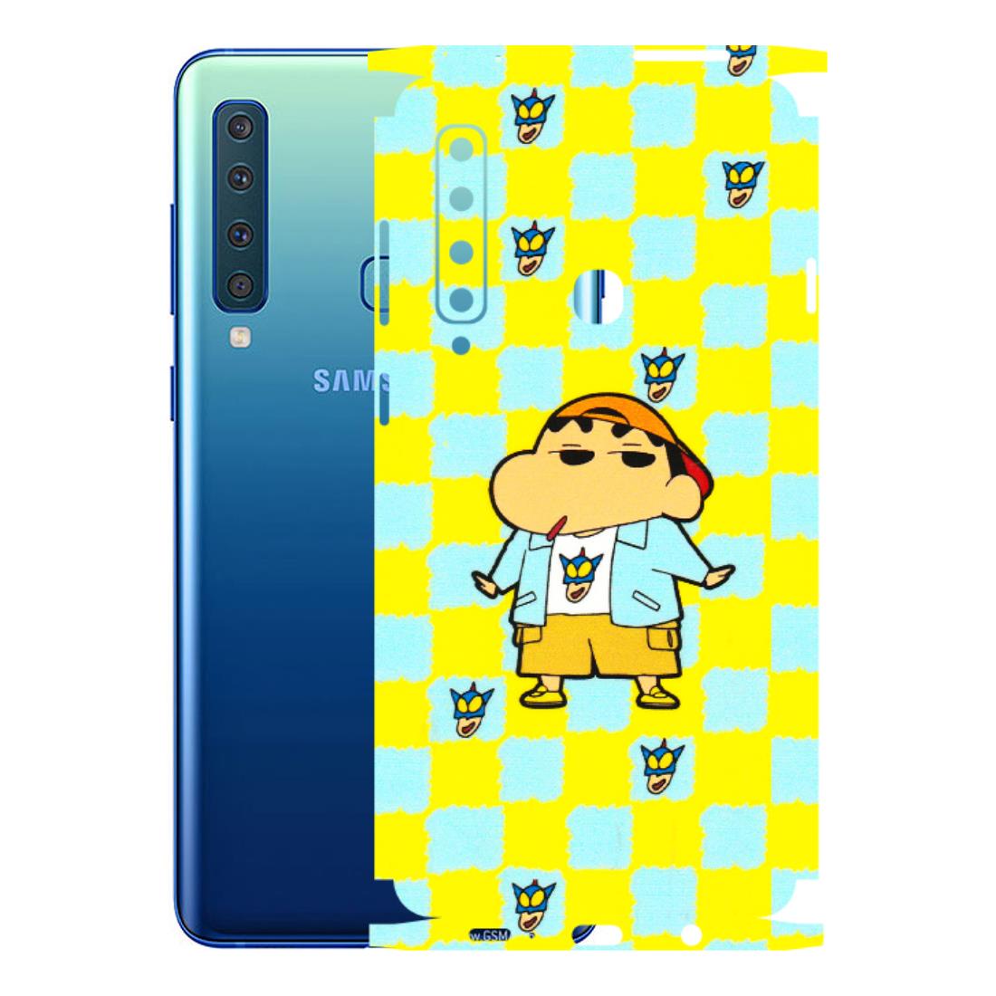 Samsung A/S Series Phone Skins (All Models) - Yellow Blue Shinchan Cute - 3D Embossed Finish (L-221) Samsung Galaxy A9 2018