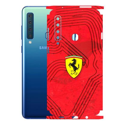 Samsung A/S Series Phone Skins (All Models) - Red Ferrari Logo Stylish - 3D Embossed Finish (L-238) Samsung Galaxy A9 2018
