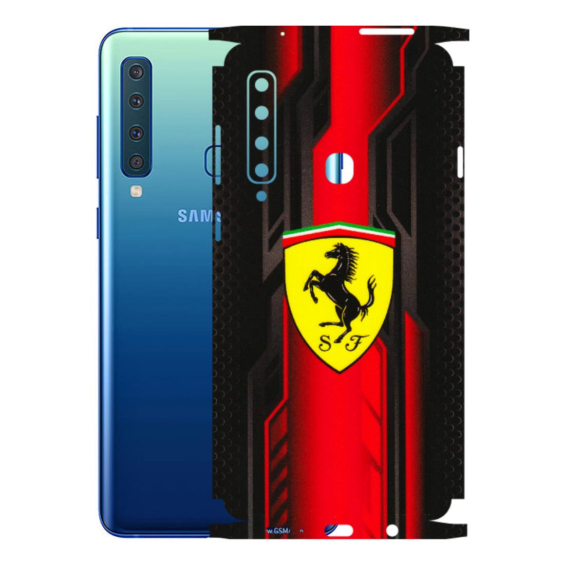 Samsung A/S Series Phone Skins (All Models) - Black Ferrari Logo - 3D Embossed Finish (L-253) Samsung Galaxy A9 2018