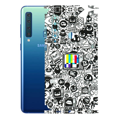 Samsung A/S Series Phone Skins (All Models) - Doodles Positive Art - 3D Embossed Finish (L-263) Samsung Galaxy A9 2018