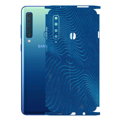 Samsung A/S Series Phone Skins (All Models) - Abstract Blue Line Map - 3D Embossed Finish (L-272) Samsung Galaxy A9 2018
