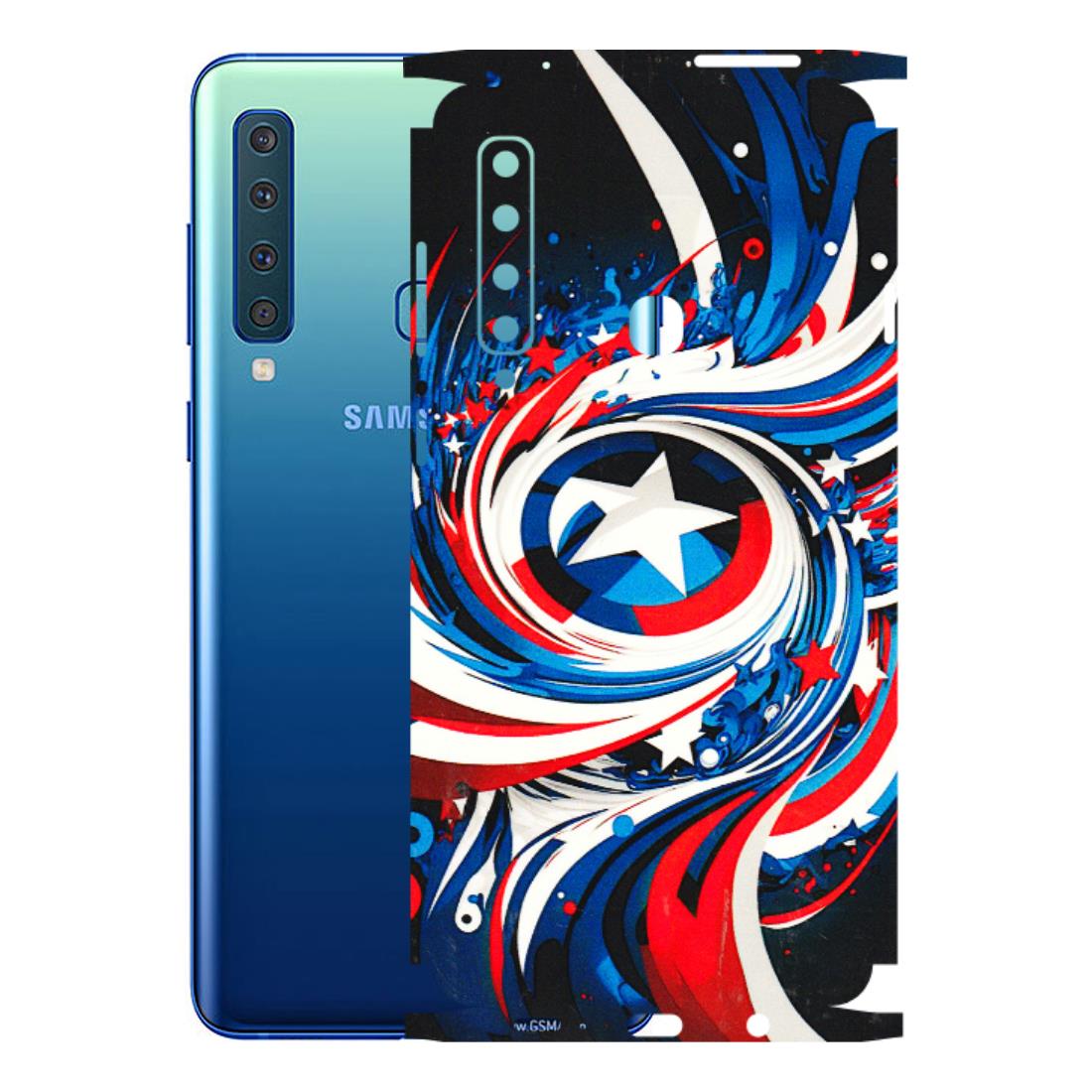 Samsung A/S Series Phone Skins (All Models) - Captain America Logo - 3D Embossed Finish (L-307) Samsung Galaxy A9 2018
