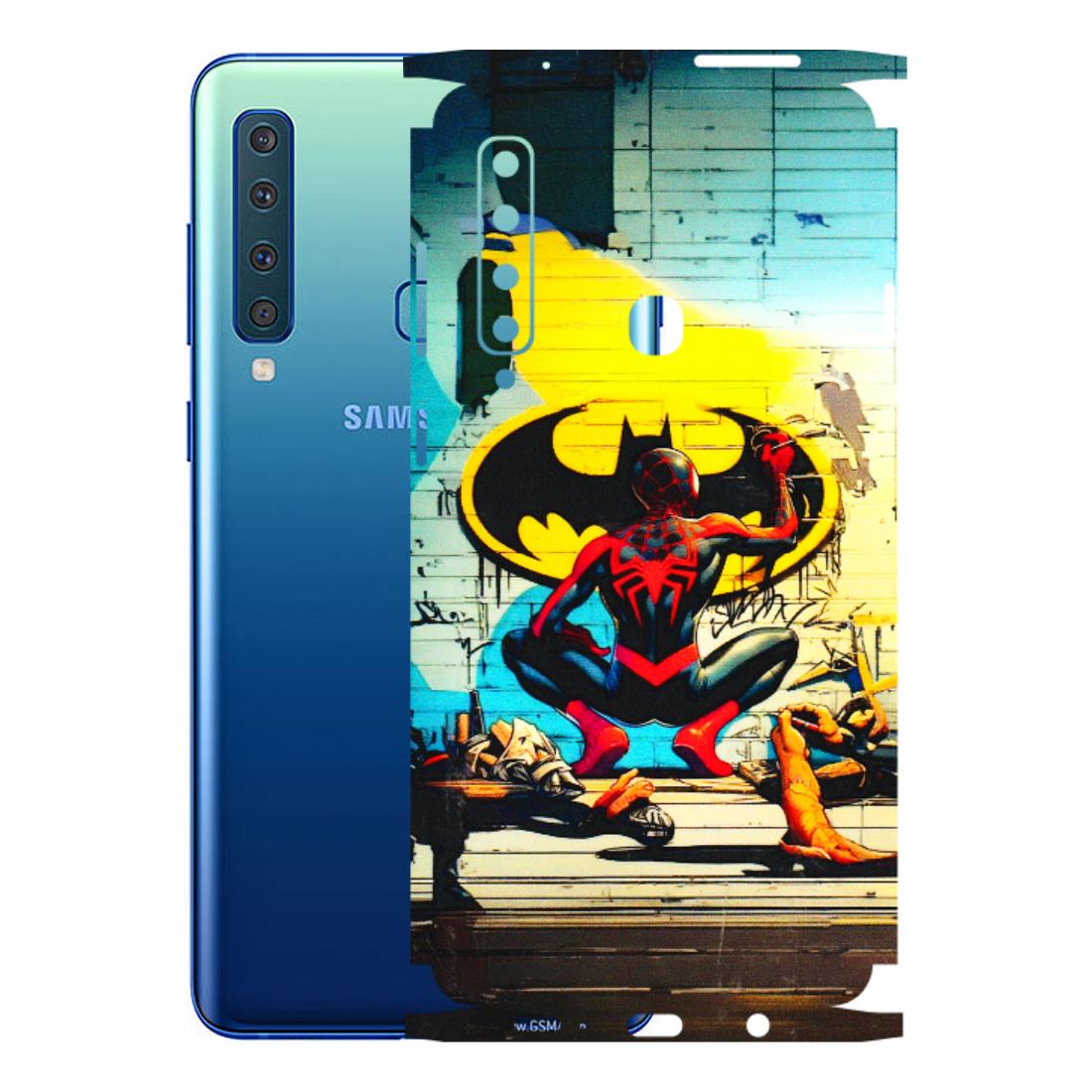 Samsung A/S Series Phone Skins (All Models) - New Spiderman Bat Logo - 3D Embossed Finish (L-309) Samsung Galaxy A9 2018