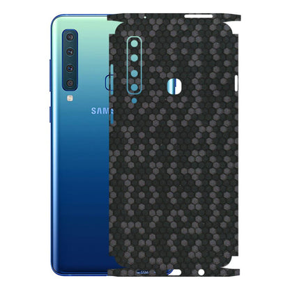 Samsung A/S Series Phone Skins (All Models) - Black Grey Honeycomb Sober - 3D Embossed Finish (L-85) Samsung Galaxy A9 2018