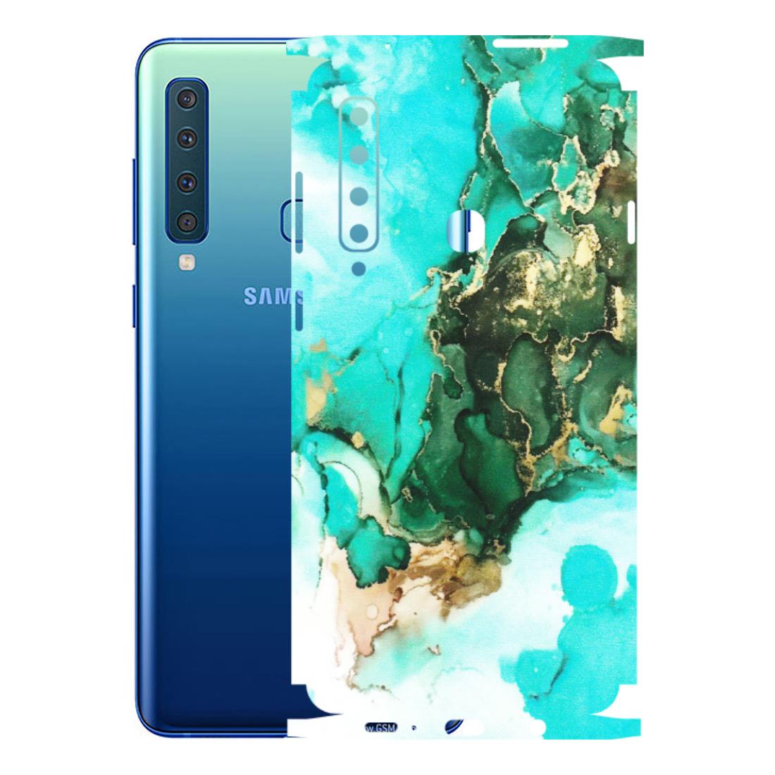 Samsung A/S Series Phone Skins (All Models) - The Blue Gold Marble - Matte Finish (M-124) Samsung Galaxy A9 2018