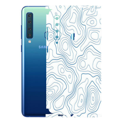 Samsung A/S Series Phone Skins (All Models) - Blue And White Swirls - Matte Finish (M-139) Samsung Galaxy A9 2018