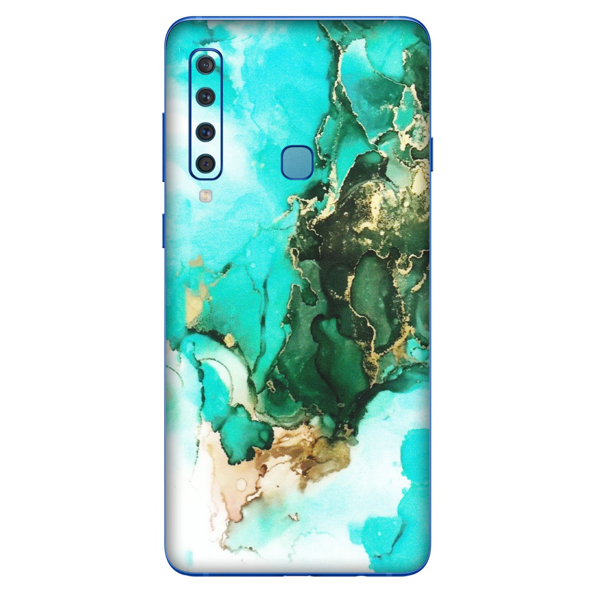 Samsung A/S Series Phone Skins (All Models) - The Blue Gold Marble - Matte Finish (M-124) Samsung Galaxy A9