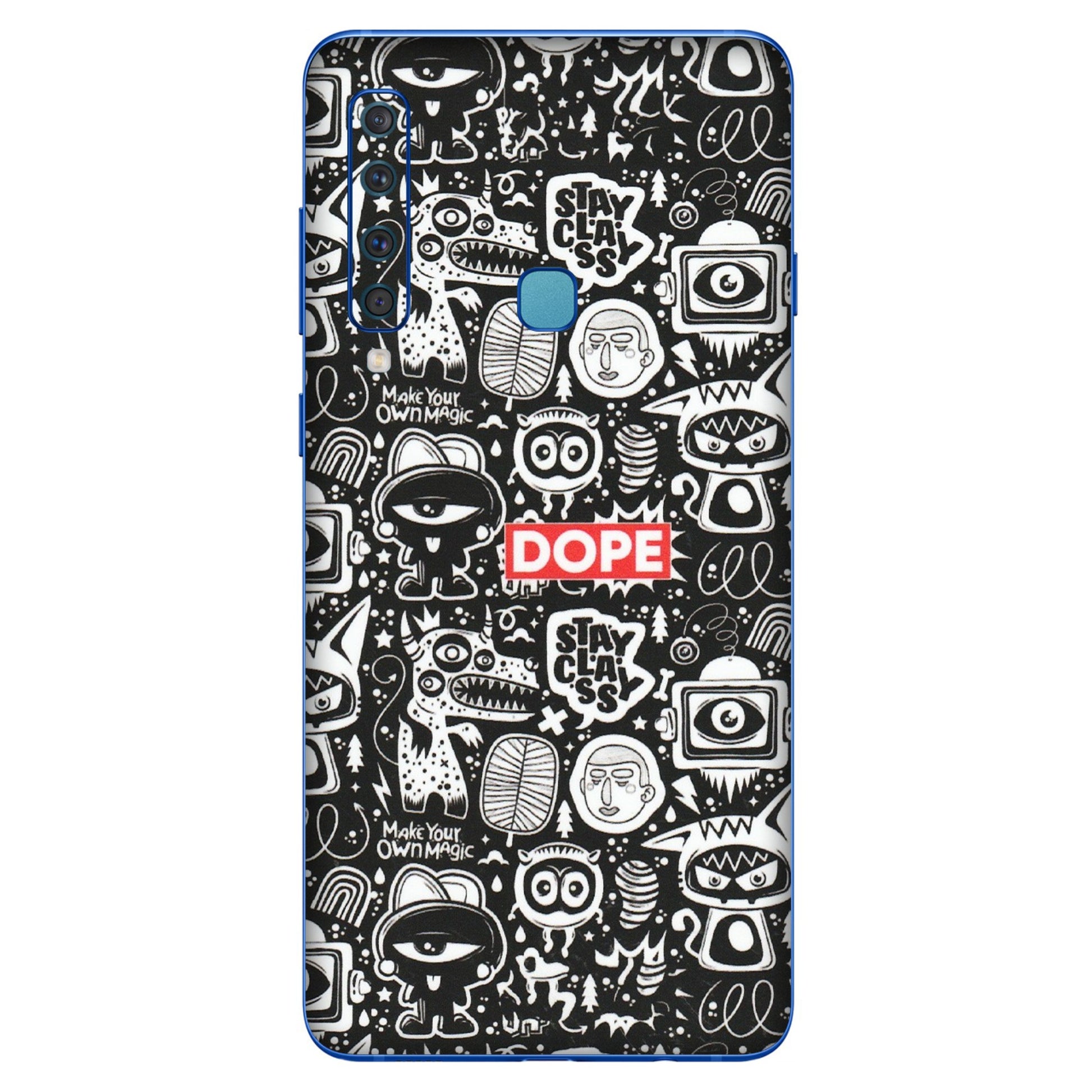 Samsung A/S Series Phone Skins (All Models) - Dope Stay Classy Black Doodles - Matte Finish (M-126) Samsung Galaxy A9