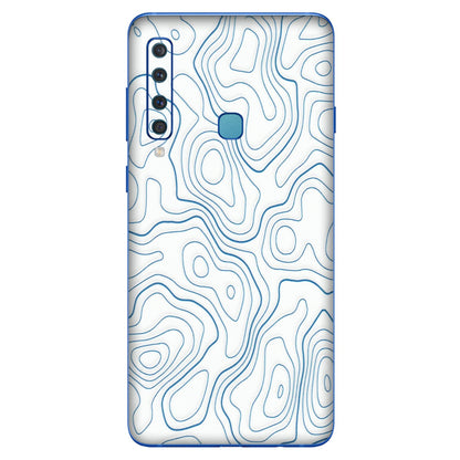 Samsung A/S Series Phone Skins (All Models) - Blue And White Swirls - Matte Finish (M-139) Samsung Galaxy A9