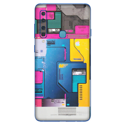 Samsung A/S Series Phone Skins (All Models) - Colourfull Motherboard Internals - Matte Finish (M-55) Samsung Galaxy A9