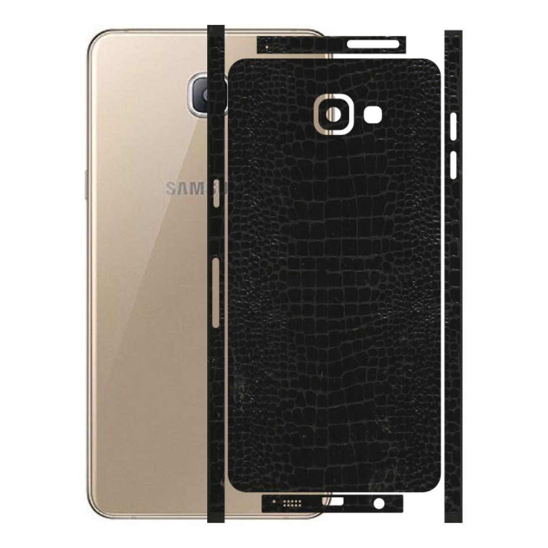 Samsung A/S Series Phone Skins (All Models) - Snake Leather Black - 3D Embossed Finish (L-107) Samsung Galaxy A9 Pro