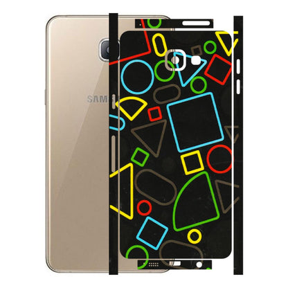 Samsung A/S Series Phone Skins (All Models) - Black Shapes - 3D Embossed Finish (L-131) Samsung Galaxy A9 Pro