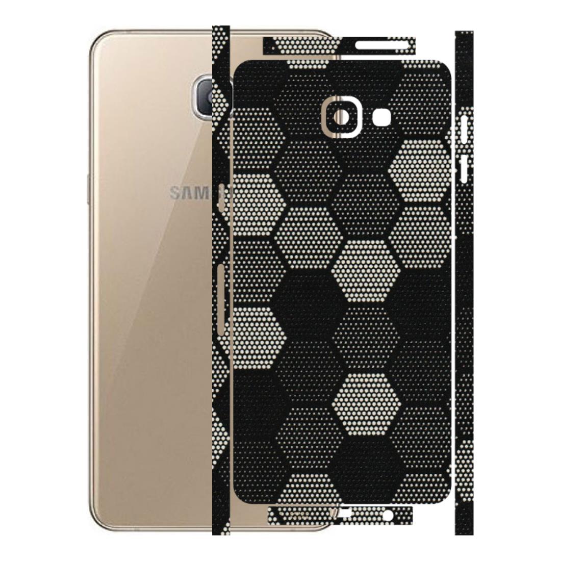 Samsung A/S Series Phone Skins (All Models) - Black & White Dotted Honeycomb Texture - 3D Embossed Finish (L-202) Samsung Galaxy A9 Pro