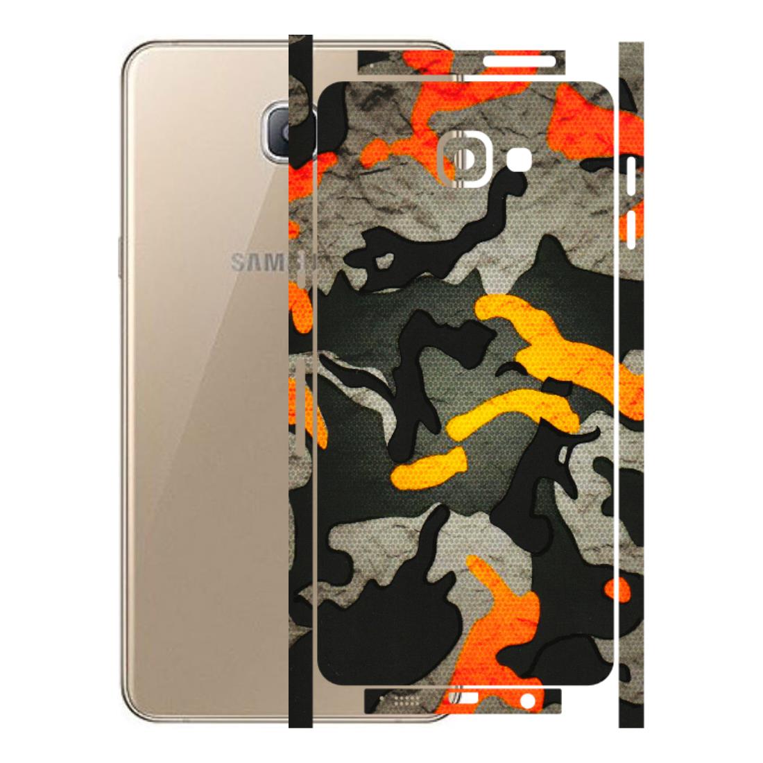 Samsung A/S Series Phone Skins (All Models) - Orange Camouflage - 3D Embossed Finish (L-204) Samsung Galaxy A9 Pro