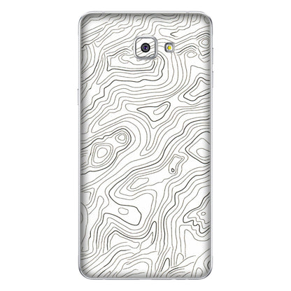 Samsung A/S Series Phone Skins (All Models) - White Black Swirls - 3D Embossed Finish (L-219) Samsung Galaxy A9 Pro