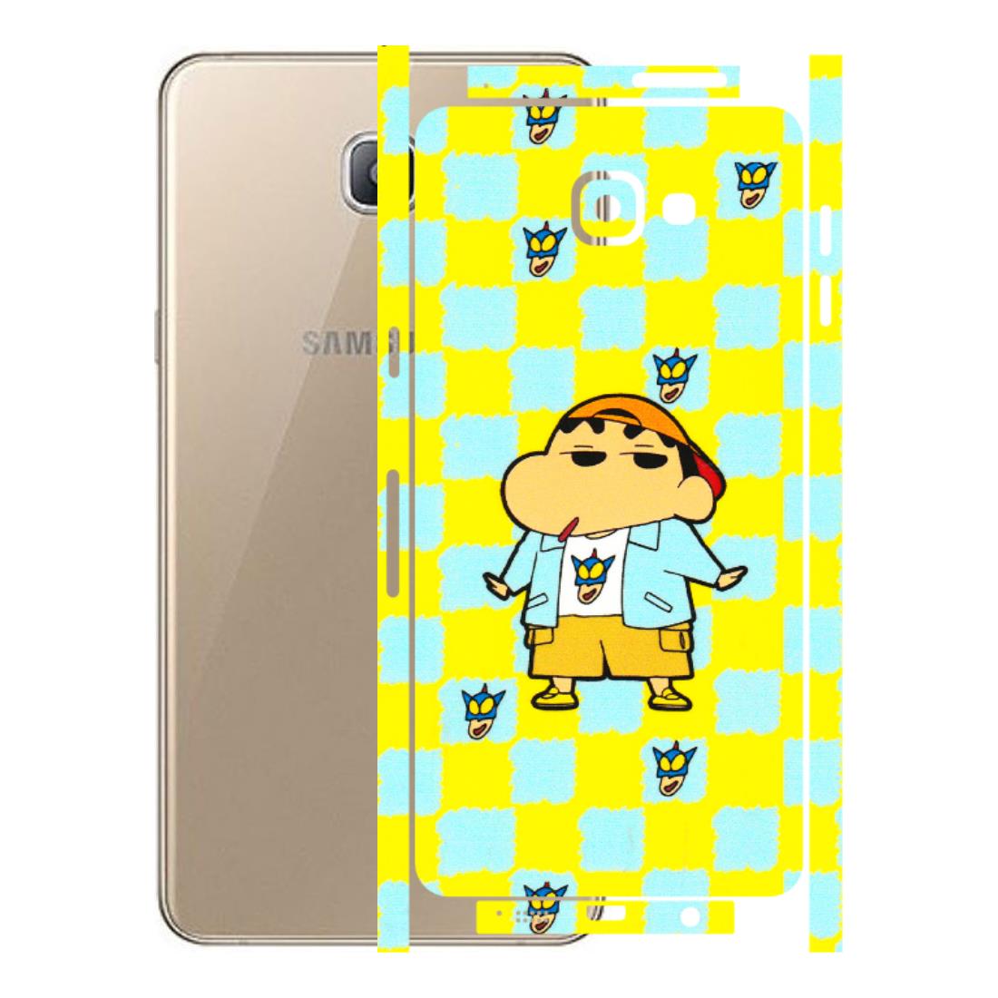 Samsung A/S Series Phone Skins (All Models) - Yellow Blue Shinchan Cute - 3D Embossed Finish (L-221) Samsung Galaxy A9 Pro