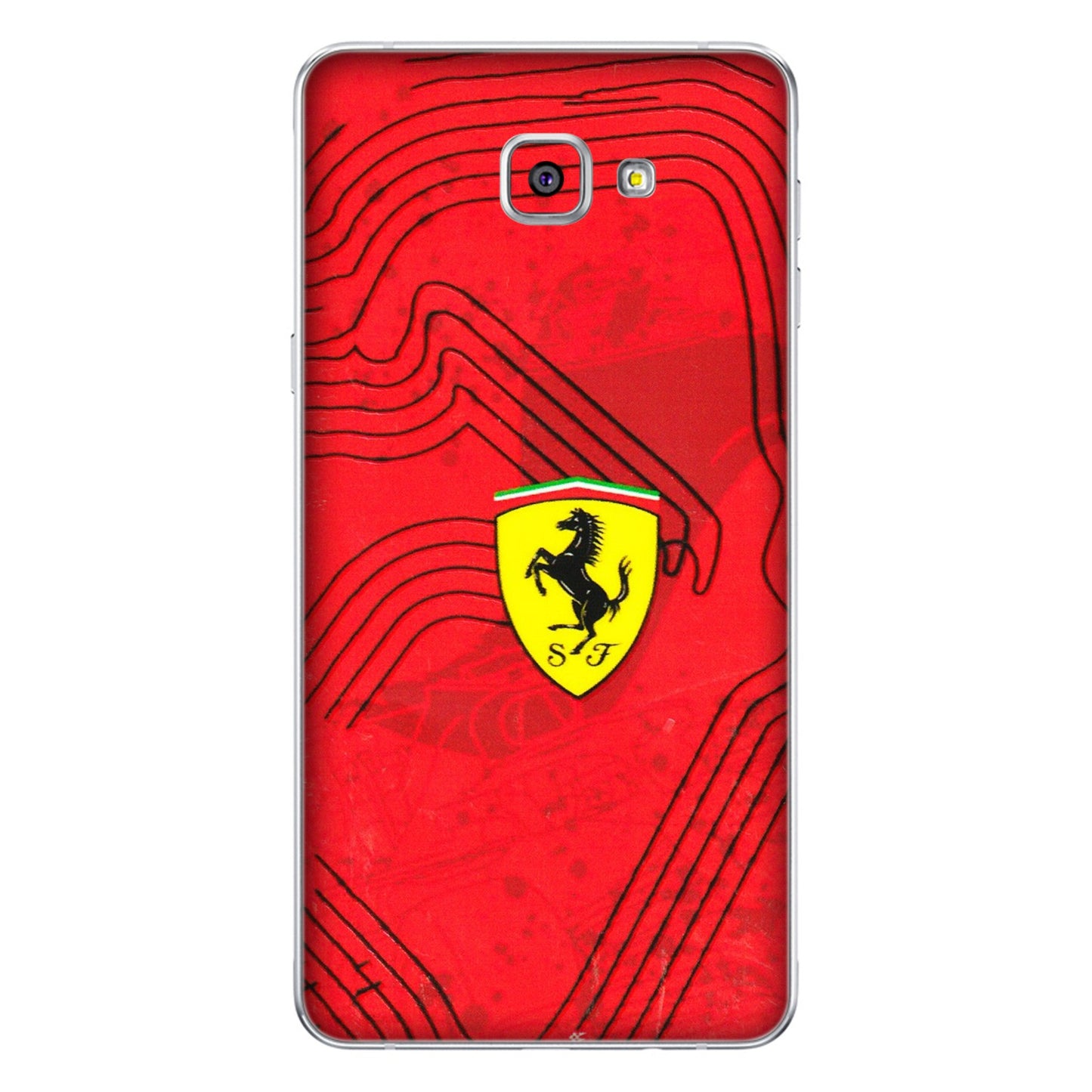 Samsung A/S Series Phone Skins (All Models) - Red Ferrari Logo Stylish - 3D Embossed Finish (L-238) Samsung Galaxy A9 Pro
