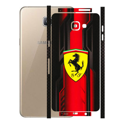 Samsung A/S Series Phone Skins (All Models) - Black Ferrari Logo - 3D Embossed Finish (L-253) Samsung Galaxy A9 Pro