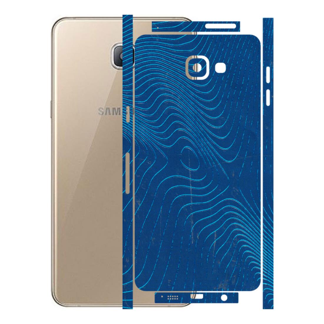 Samsung A/S Series Phone Skins (All Models) - Abstract Blue Line Map - 3D Embossed Finish (L-272) Samsung Galaxy A9 Pro