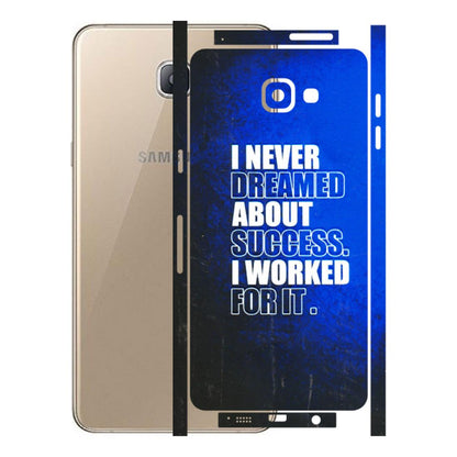 Samsung A/S Series Phone Skins (All Models) - I Never Dreamed About Success - 3D Embossed Finish (L-283) Samsung Galaxy A9 Pro