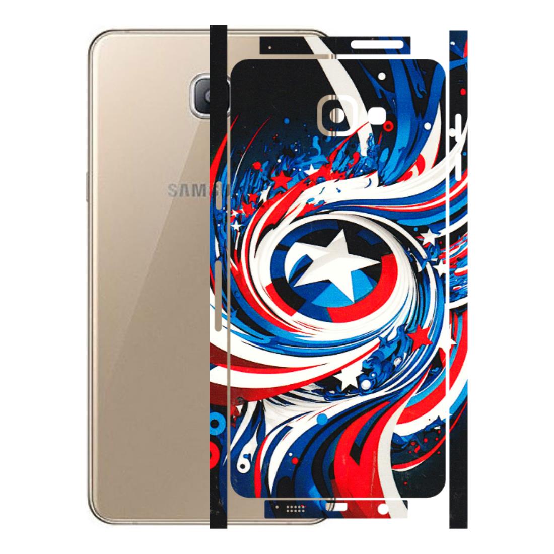 Samsung A/S Series Phone Skins (All Models) - Captain America Logo - 3D Embossed Finish (L-307) Samsung Galaxy A9 Pro
