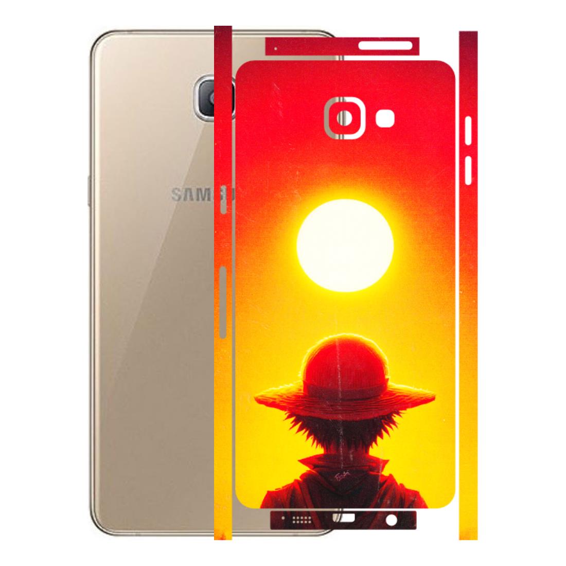 Samsung A/S Series Phone Skins (All Models) - Cool Sunset With Monkey D.Luffy Anime - 3D Embossed Finish (L-329) Samsung Galaxy A9 Pro