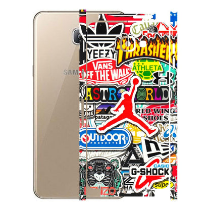Samsung A/S Series Phone Skins (All Models) - Multi Brands Sticker Graffiti - 3D Embossed Finish (L-37) Samsung Galaxy A9 Pro