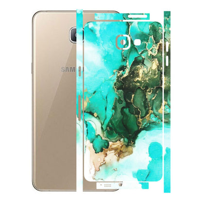 Samsung A/S Series Phone Skins (All Models) - The Blue Gold Marble - Matte Finish (M-124) Samsung Galaxy A9 Pro