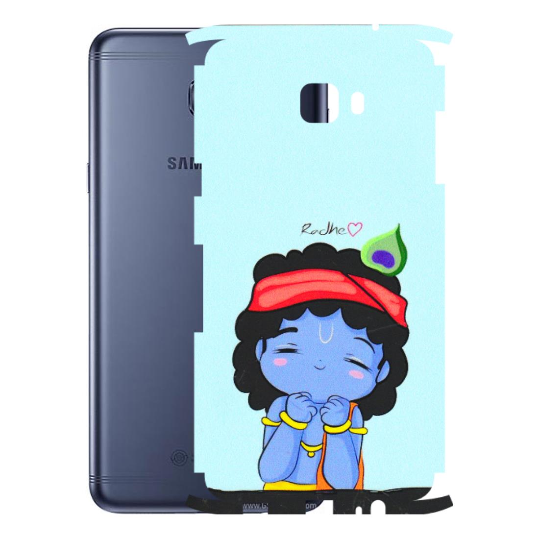 Samsung M/F/Note/Flip and C Phone Skins (All Models) - Radhe Radhe Cute Toon - 3D Embossed Finish (L-05) Samsung Galaxy C7 Pro