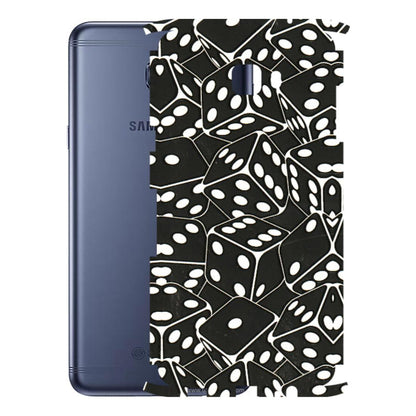 Samsung M/F/Note/Flip and C Phone Skins (All Models) - Big Black Dices - 3D Embossed Finish (L-106) Samsung Galaxy C7 Pro