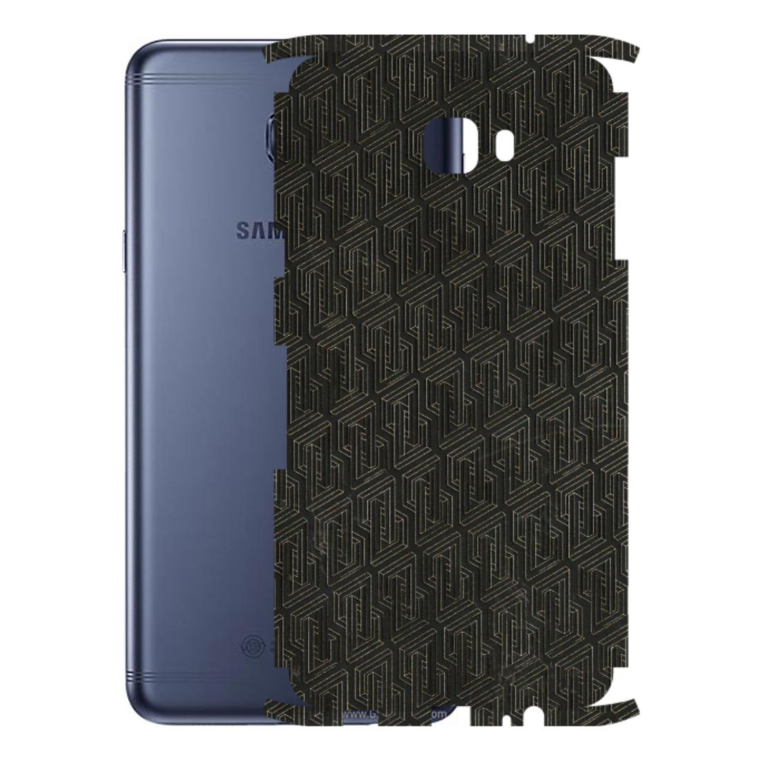 Samsung M/F/Note/Flip and C Phone Skins (All Models) - Black Abstract Pattern - 3D Embossed Finish (L-117) Samsung Galaxy C7 Pro