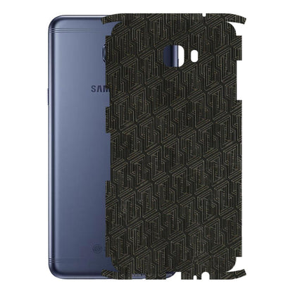 Samsung M/F/Note/Flip and C Phone Skins (All Models) - Black Abstract Pattern - 3D Embossed Finish (L-117) Samsung Galaxy C7 Pro