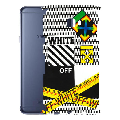 Samsung M/F/Note/Flip and C Phone Skins (All Models) - White Off Abstract - 3D Embossed Finish (L-172) Samsung Galaxy C7 Pro