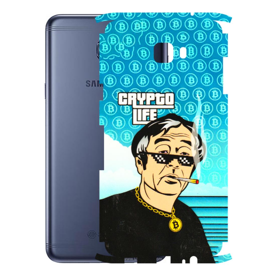 Samsung M/F/Note/Flip and C Phone Skins (All Models) - Crypto Thug Life - 3D Embossed Finish (L-179) Samsung Galaxy C7 Pro