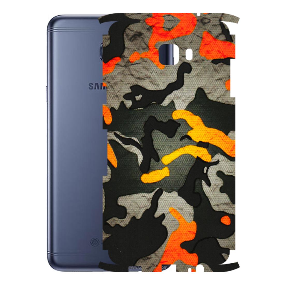 Samsung M/F/Note/Flip and C Phone Skins (All Models) - Orange Camouflage - 3D Embossed Finish (L-204) Samsung Galaxy C7 Pro