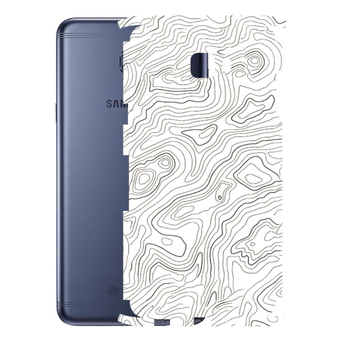Samsung M/F/Note/Flip and C Phone Skins (All Models) - White Black Swirls - 3D Embossed Finish (L-219) Samsung Galaxy C7 Pro
