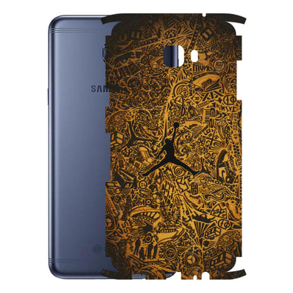 Samsung M/F/Note/Flip and C Phone Skins (All Models) - Premium Gold Basketball Player - 3D Embossed Finish (L-236) Samsung Galaxy C7 Pro