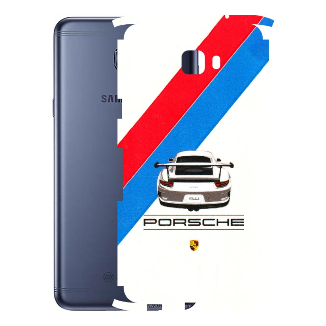 Samsung M/F/Note/Flip and C Phone Skins (All Models) - Porche Car Sober Logo - 3D Embossed Finish (L-248) Samsung Galaxy C7 Pro