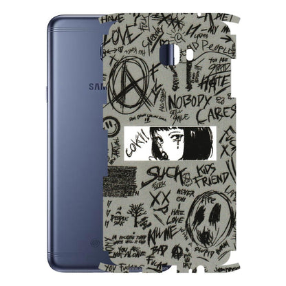 Samsung M/F/Note/Flip and C Phone Skins (All Models) - Never Have Love Anime - 3D Embossed Finish (L-260) Samsung Galaxy C7 Pro