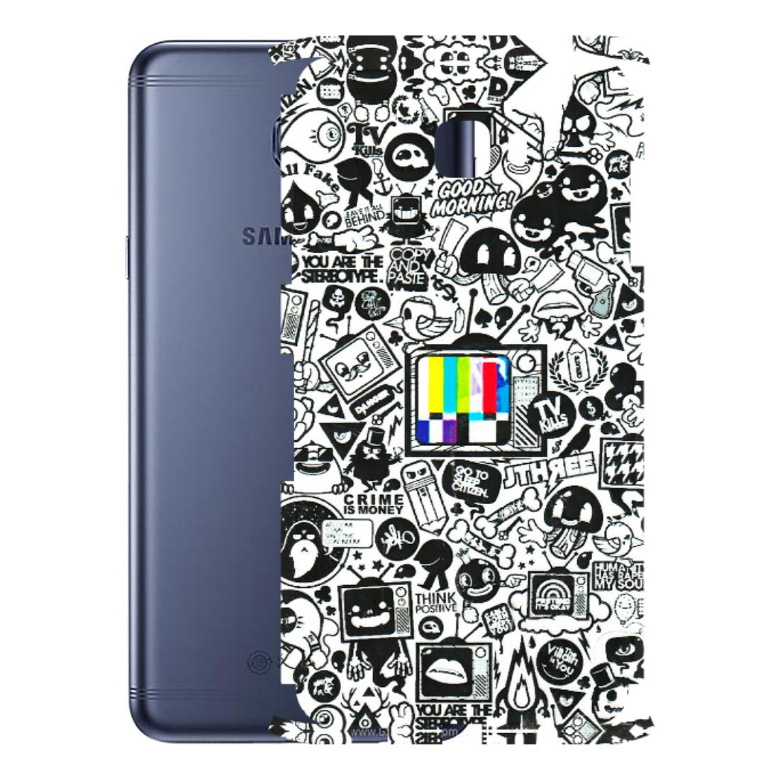 Samsung M/F/Note/Flip and C Phone Skins (All Models) - Doodles Positive Art - 3D Embossed Finish (L-263) Samsung Galaxy C7 Pro