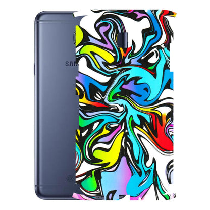 Samsung M/F/Note/Flip and C Phone Skins (All Models) - Abstract Colour Paints - 3D Embossed Finish (L-271) Samsung Galaxy C7 Pro