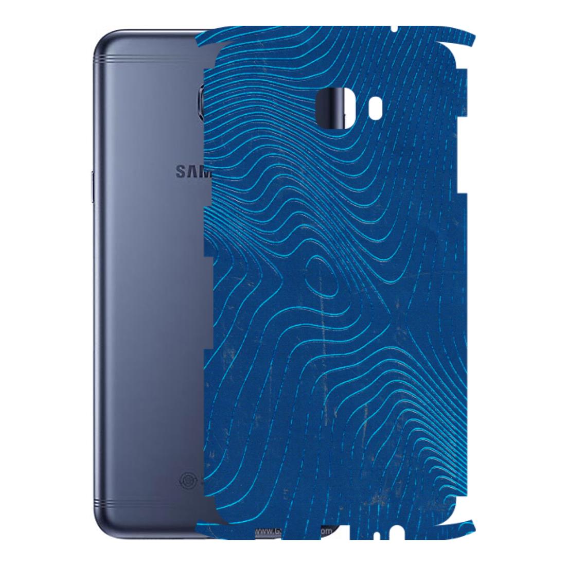 Samsung M/F/Note/Flip and C Phone Skins (All Models) - Abstract Blue Line Map - 3D Embossed Finish (L-272) Samsung Galaxy C7 Pro
