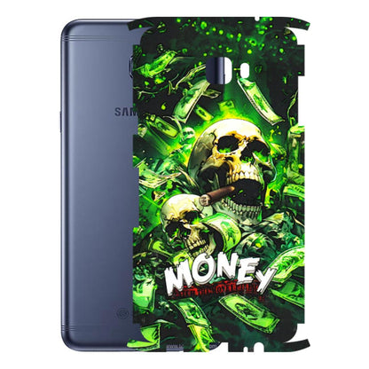 Samsung M/F/Note/Flip and C Phone Skins (All Models) - Skull Money - 3D Embossed Finish (L-303) Samsung Galaxy C7 Pro
