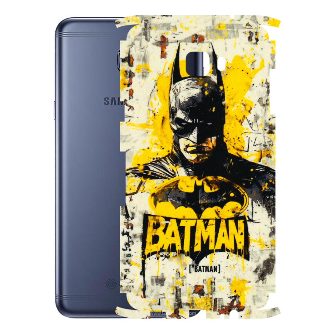 Samsung M/F/Note/Flip and C Phone Skins (All Models) - Batman Yellow BT - 3D Embossed Finish (L-304) Samsung Galaxy C7 Pro